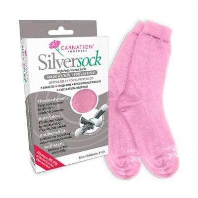 Carnation Footcare Children's Pink Silversocks